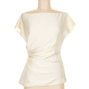 Commense Cream Draped Blouse